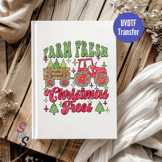 Farm Fresh Christmas Trees UVDTF Book/Notebook Transfer C167