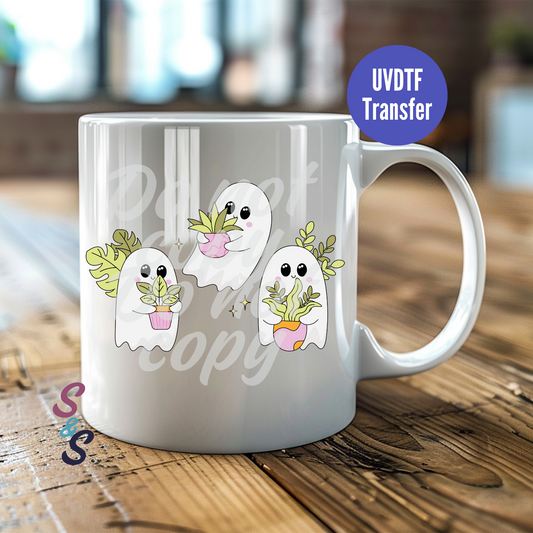 Ghost Trio Plants Mug UVDTF Transfer UV161