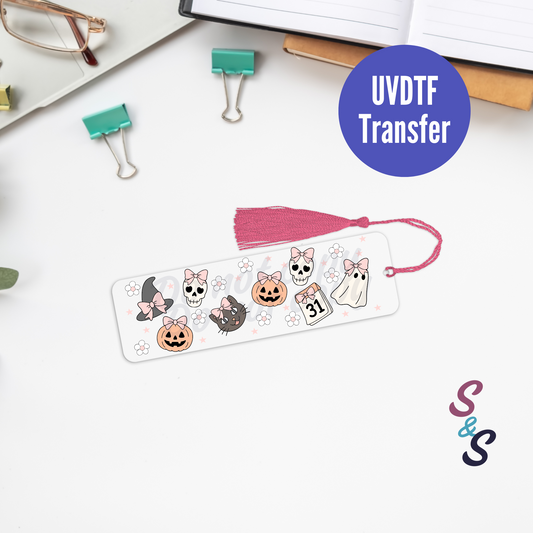 Coquette Halloween Bookmark UVDTF Transfer