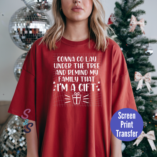 PRE-ORDER - Gonna Go Lay Under The Tree - White Ink - Screen Print