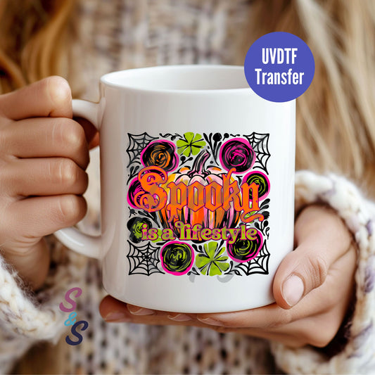 Spooky Is A Lifestyle Halloween Mug UVDTF Transfer D213