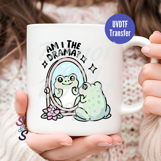Am I The Drama? Frog Mug UVDTF Transfer D218