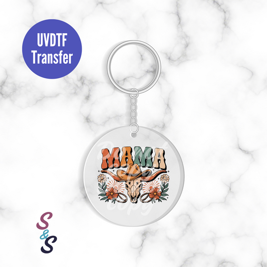 Mama Cattle Keychain UVDTF Transfer UV182
