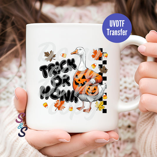 Trick Or Honk Goose Halloween Mug UVDTF Transfer D222