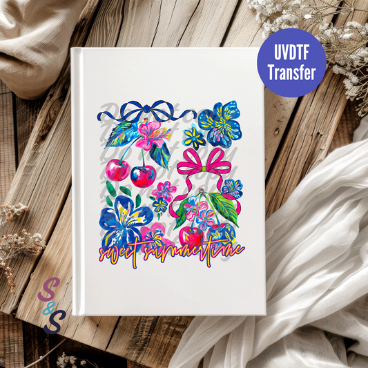 Sweet Summertime Cherries UVDTF Book/Notebook Transfer C126