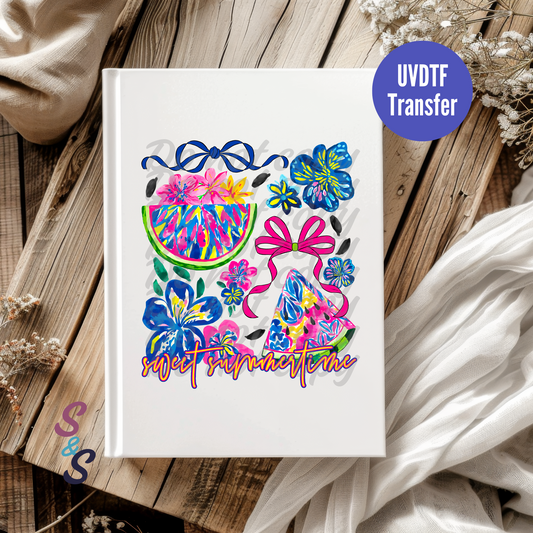 Sweet Summertime Watermelon UVDTF Book/Notebook Transfer C128