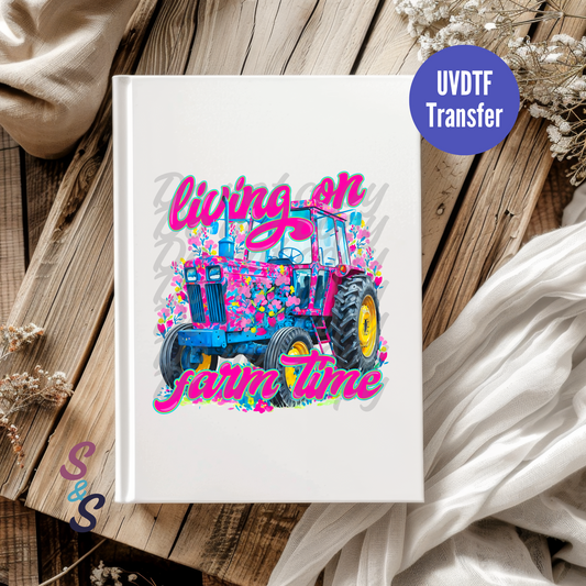 Living On Farm Time UVDTF Book/Notebook Transfer C131