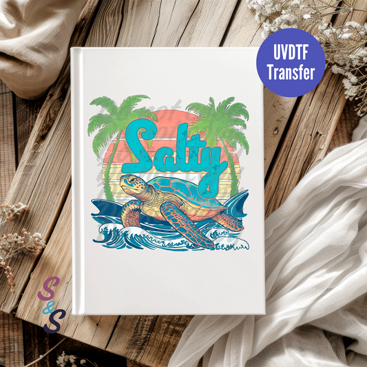 Salty Ocean Turtle UVDTF Book/Notebook Transfer C135