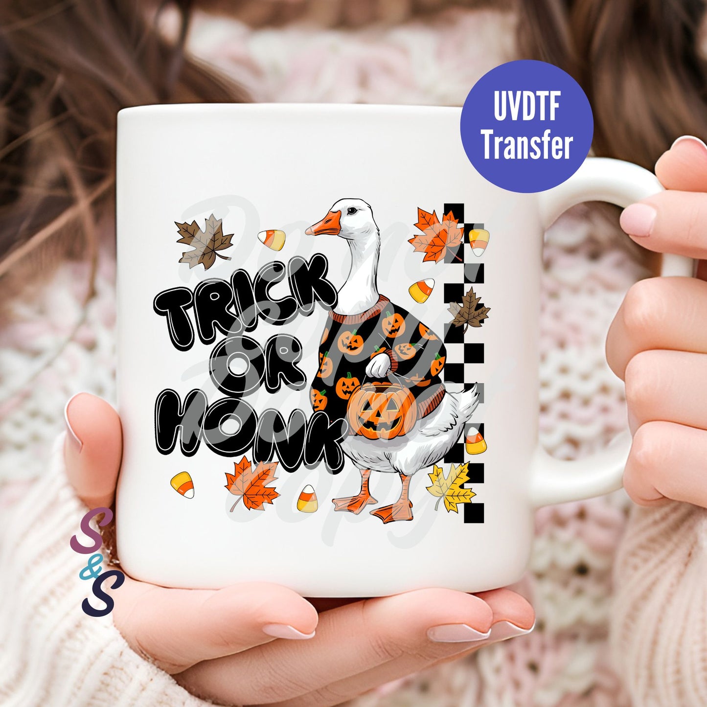 Goose Trick Or Honk Mug UVDTF Transfer D189
