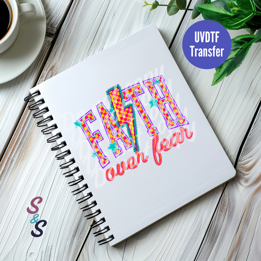 Faith Over Fear UVDTF Book/Notebook Transfer C146
