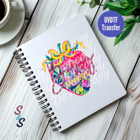 Berry Sweet Strawberry UVDTF Book/Notebook Transfer C148