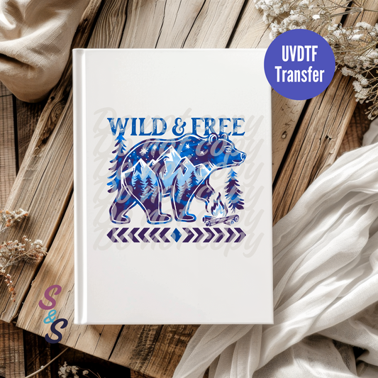 Wild & Free Bear UVDTF Book/Notebook Transfer C232