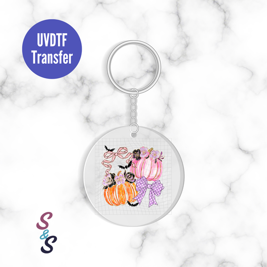 Pumpkins & Bows Keychain UVDTF Transfer KC258