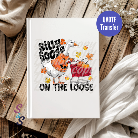 Silly Goose On the Loose Sweater UVDTF Book/Notebook Transfer C233
