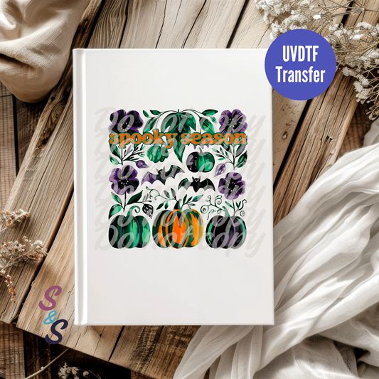 Spooky Season Halloween UVDTF Book/Notebook Transfer C235