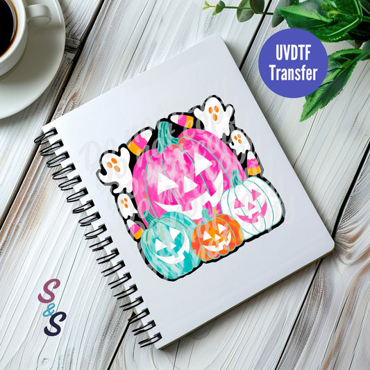 Watercolor Jack-O-Lanterns UVDTF Book/Notebook Transfer C206