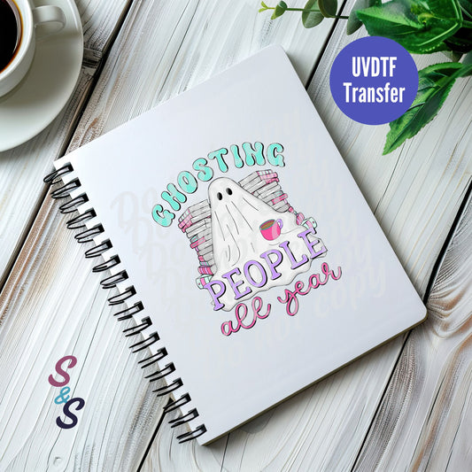 Ghosting People All Year Ghosts Books UVDTF Book/Notebook Transfer C207