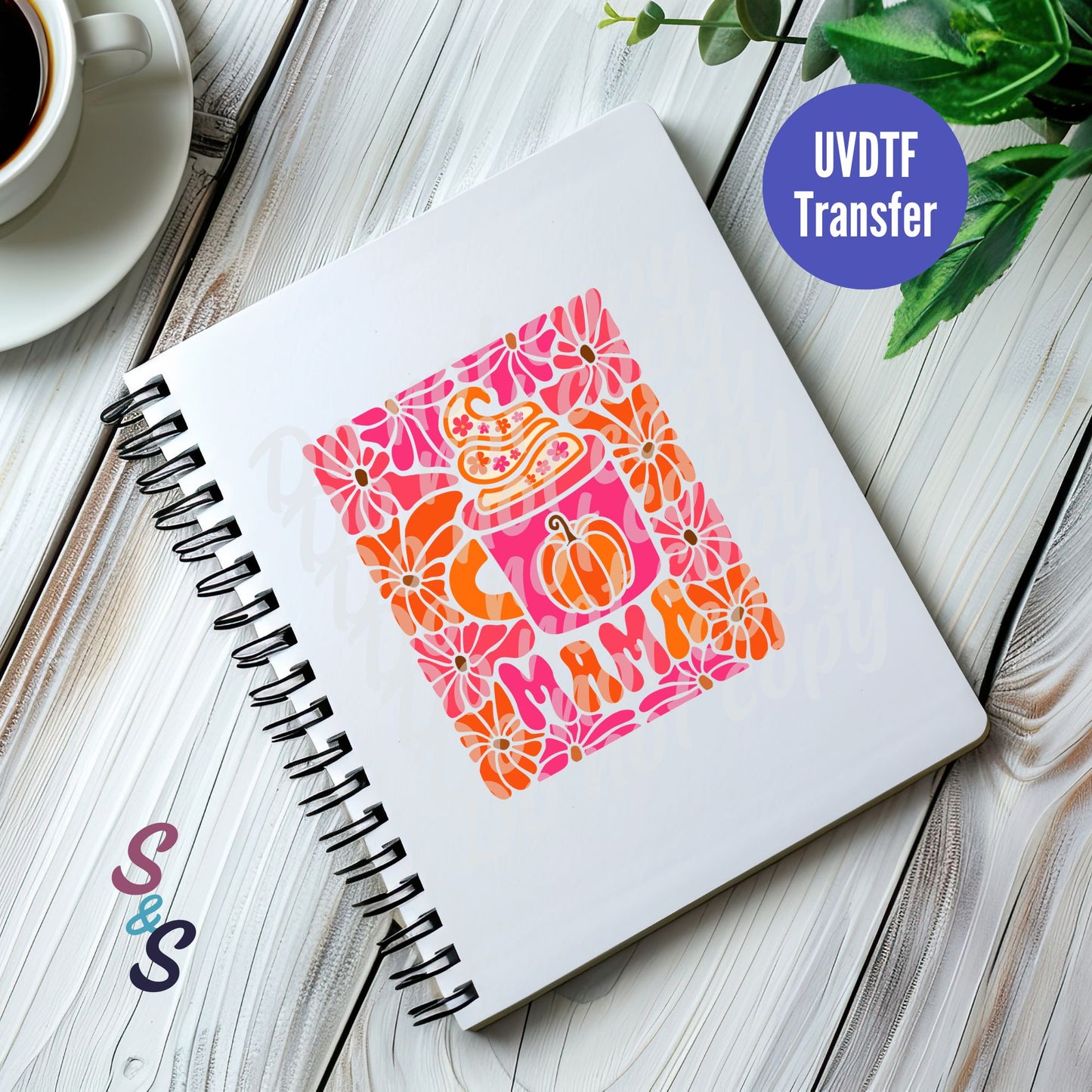 Pumpkin Spice Mama UVDTF Book/Notebook Transfer C208