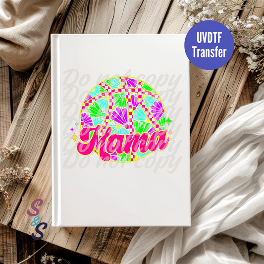 Neon Basketball Mama UVDTF Book/Notebook Transfer C240