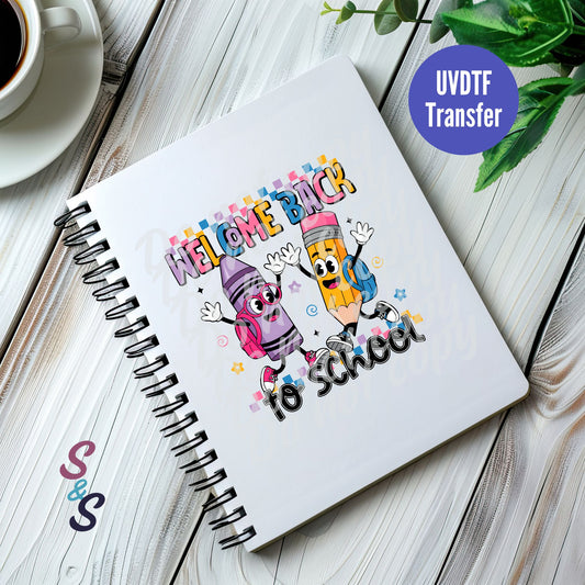 Welcome Back To School UVDTF Book/Notebook Transfer C212
