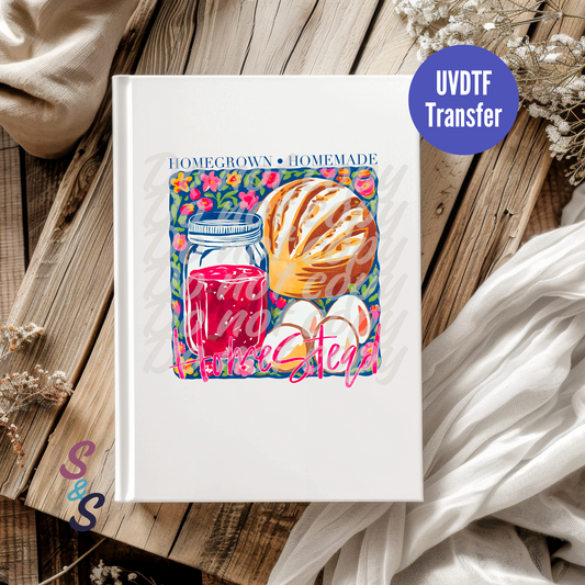 Homegrown Homemade Homestead Bread UVDTF Book/Notebook Transfer C242