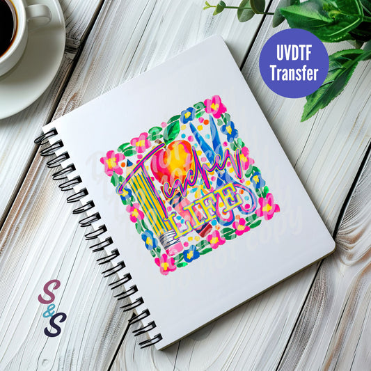 Teacher Life Tile UVDTF Book/Notebook Transfer C213