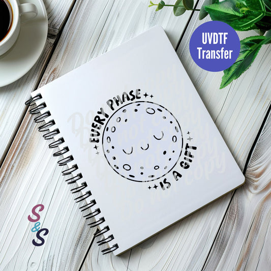Every Phase Is A Gift Full Moon UVDTF Book/Notebook Transfer C214