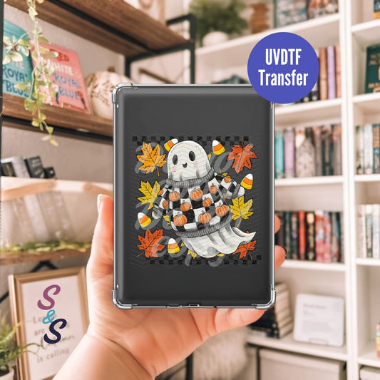 Ghost With Pumpkin Sweatshirt - Kindle UVDTF Transfer