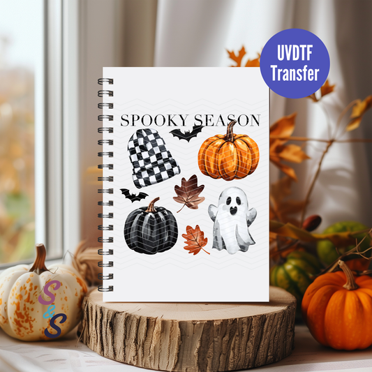 Spooky Season Halloween UVDTF Book/Notebook Transfer C255