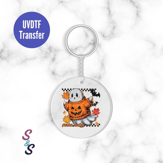 Sweater Weather Ghost - Keychain UVDTF Transfer