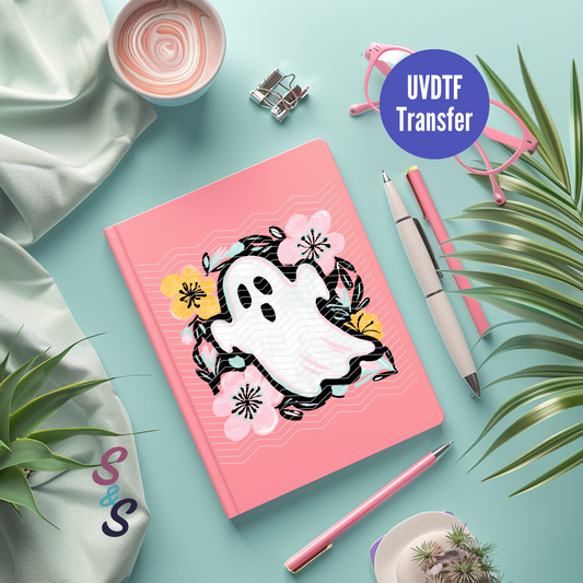 Floral Ghost UVDTF Book/Notebook Transfer C262