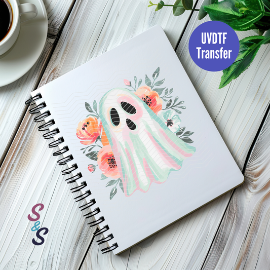 Floral Ghost 2 UVDTF Book/Notebook Transfer C263