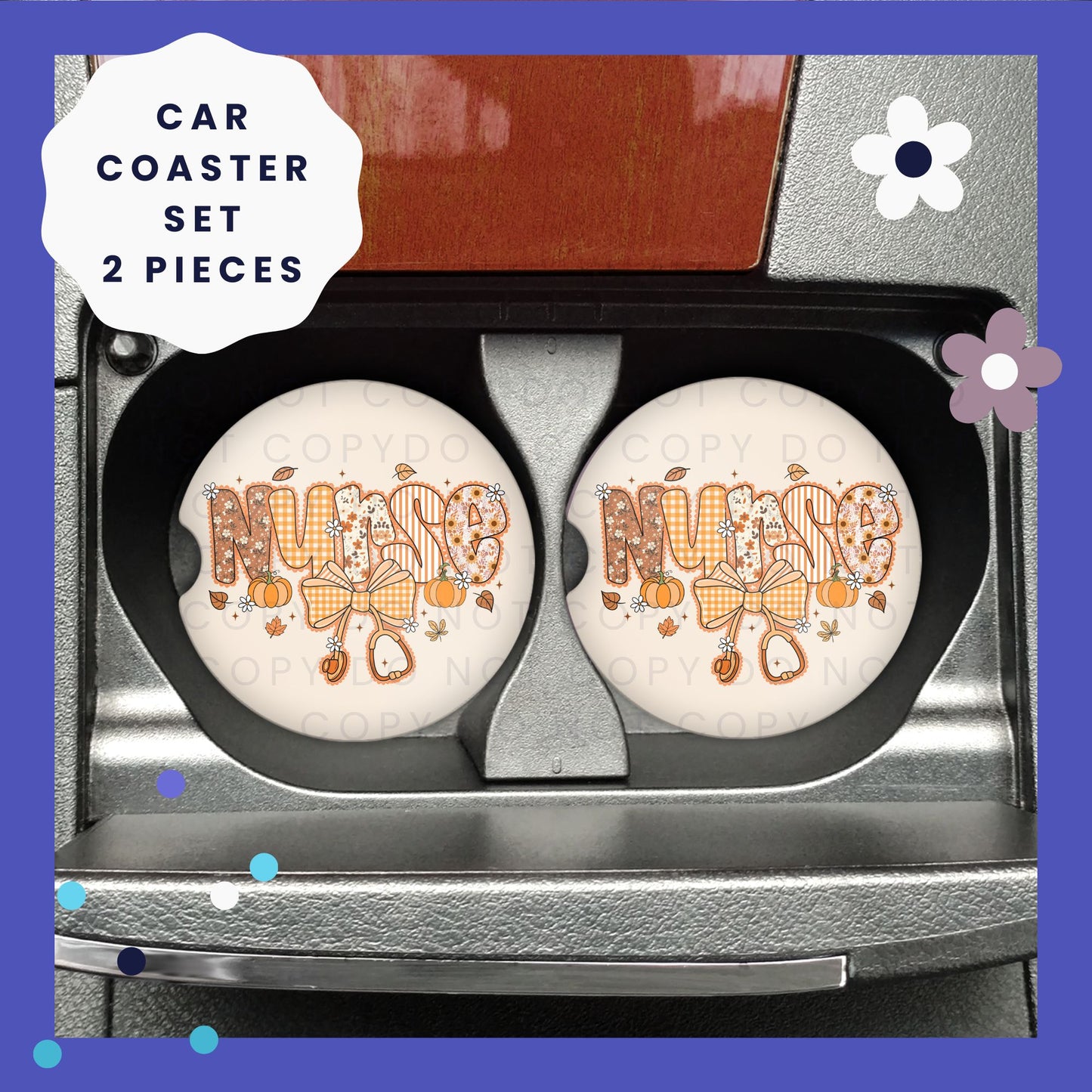 Nurse Fall Car Coasters CC026