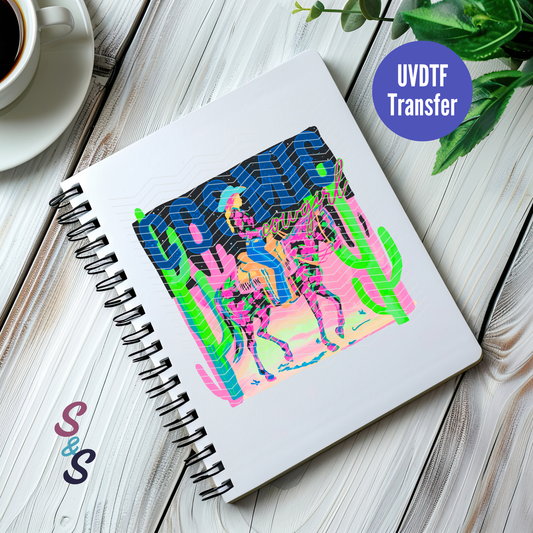 Cosmic Cowgirl UVDTF Book/Notebook Transfer C269