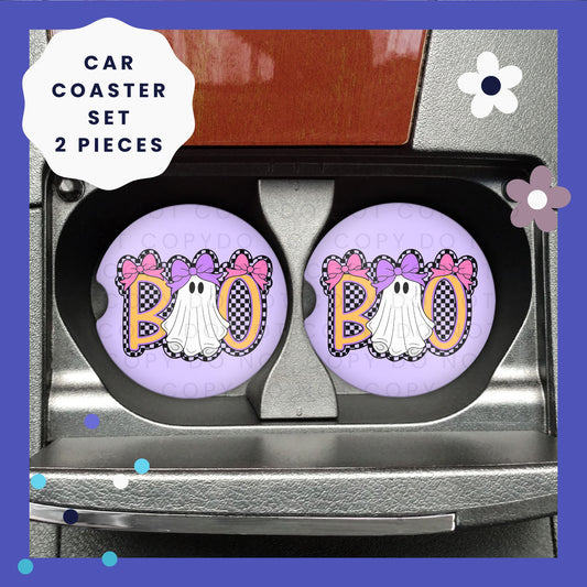 Cute Boo Ghost Car Coaster Set CC028