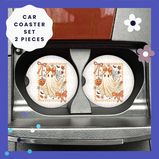 Lace Ghost Stamp Car Coaster Set CC031
