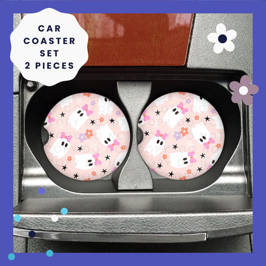 Girly Ghosts Car Coaster Set CC041
