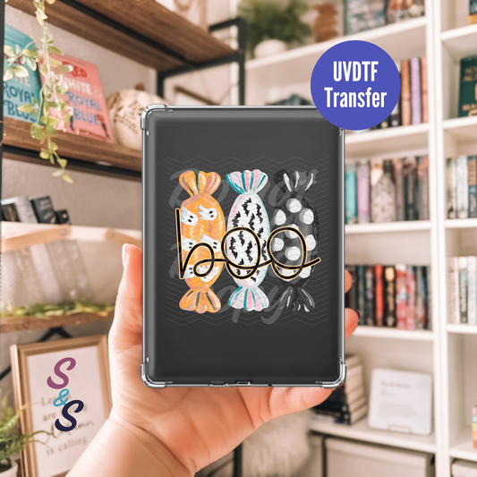 Boo Halloween Candy Kindle UVDTF Transfer K100