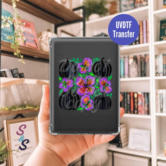 Pumpkins & Flowers Kindle UVDTF Transfer K107