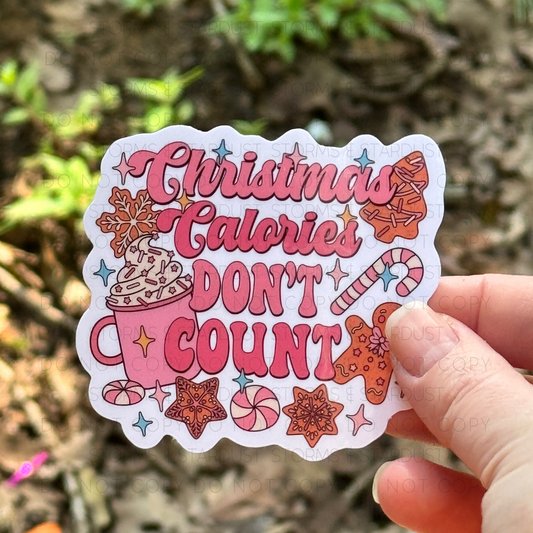 Christmas Calories Don't Count Sticker ST002