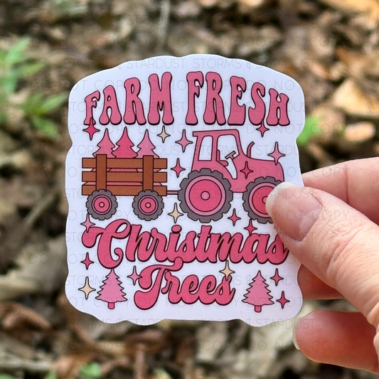 Pastel Farm Fresh Christmas Trees Sticker ST003