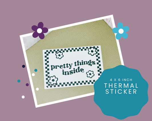 Pretty Things Inside Thermal Sticker Labels - 100 Pack