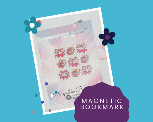 Bows & Books Holographic Magnetic Bookmark