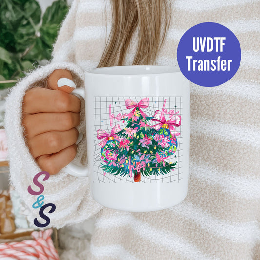 Ho Ho Ho Coquette Tree Mug UVDTF Transfer