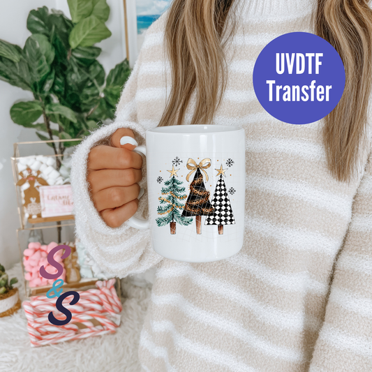 Christmas Trees Mug UVDTF Transfer
