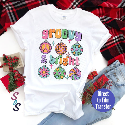 Groovy & Bright - Bold - Direct To Film Print Transfer (DTF)