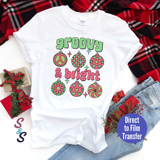 Groovy & Bright - Classic - Direct To Film Print Transfer (DTF)