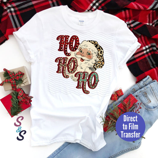 Ho Ho Ho Classic Santa Direct To Film Print Transfer (DTF)