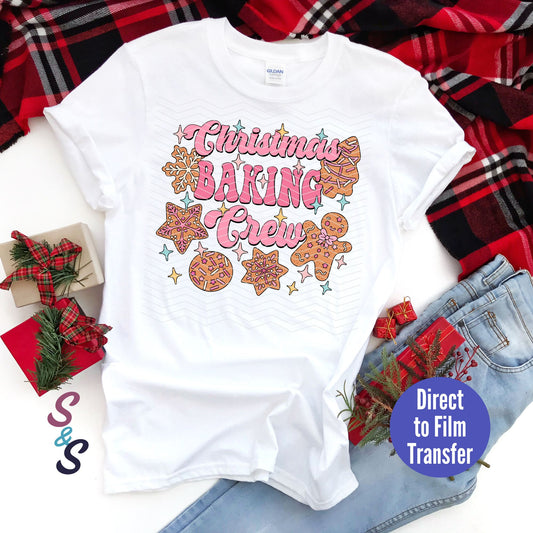 Christmas Baking Crew - Pastel -  Direct To Film Print Transfer (DTF)