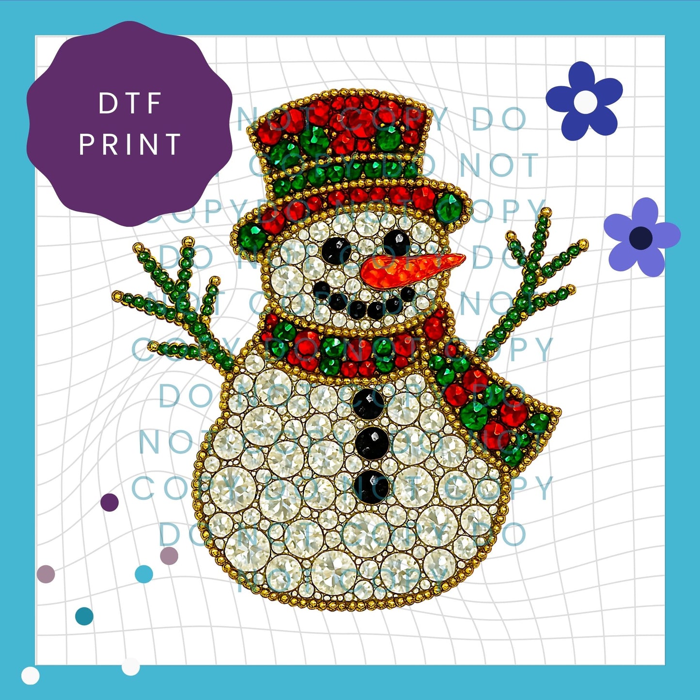 Jewel Snowman Direct To Film Print Transfer (DTF) 4004